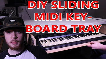 Cheap DIY MIDI Keyboard Sliding Desk Shelf! | Home Studio Hacks
