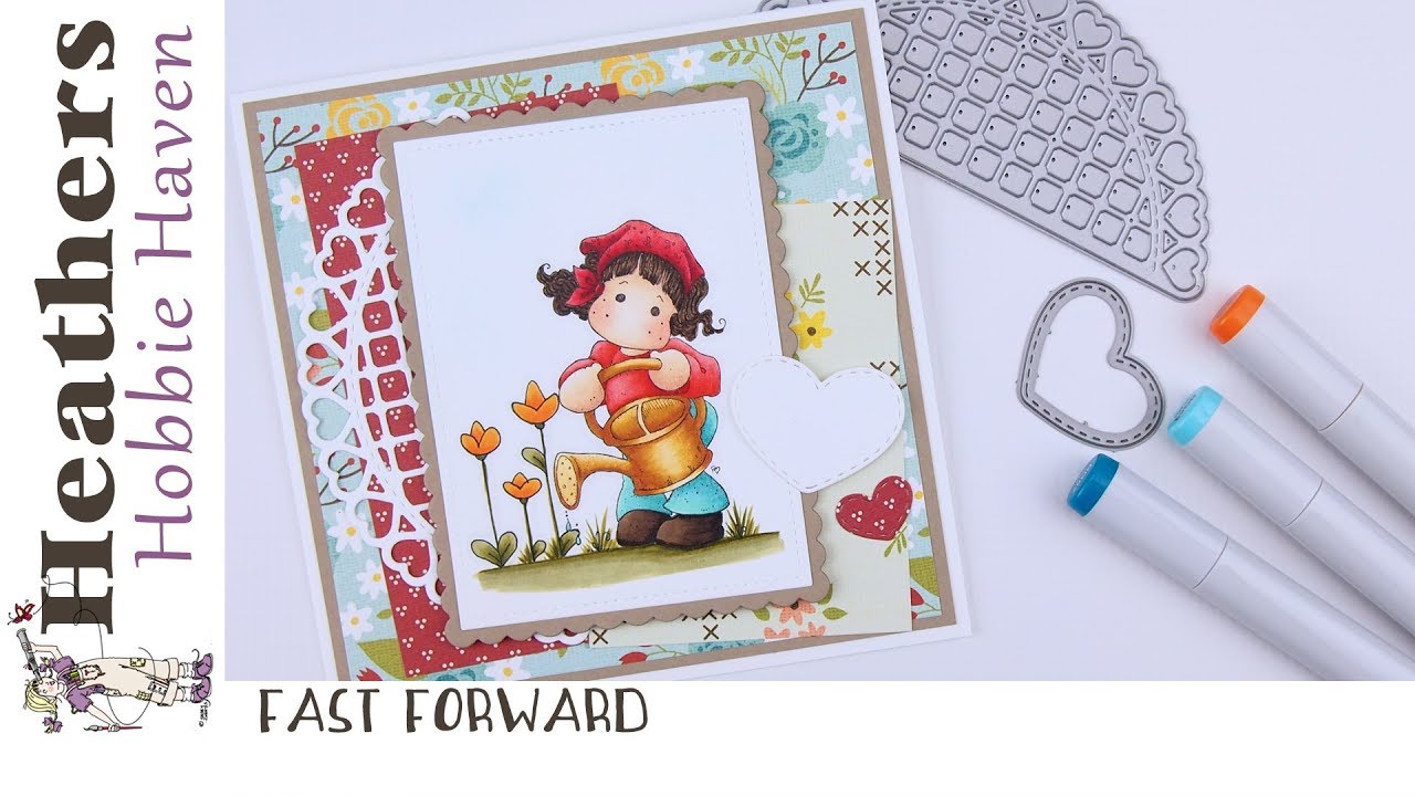 FAST FORWARD: Magnolia - Tilda Watering - Copic Markers - YouTube