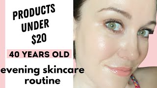 Nighttime skincare routine with all products under $19.99 (except one!)- 40 years old