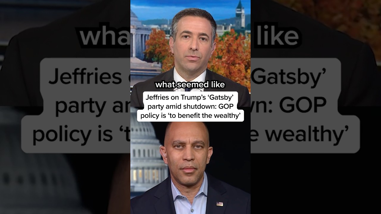 Jeffries on Trump's 'Gatsby' party amid shutdown: GOP policy is 'to benefit the wealthy'
