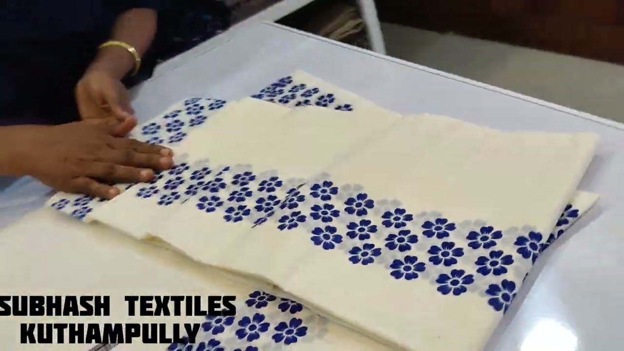 Kuthampully Subhash textiles set mund at below 500/- for online no-6282194871