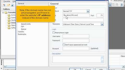 FTP - Configuring your website in SmartFTP