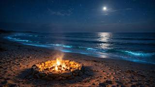 Ocean Breeze at Night 🌊 1 Hour of Ocean Waves, Soft Piano & Violin | Deep Sleep Music (Part 3 of 6) screenshot 3