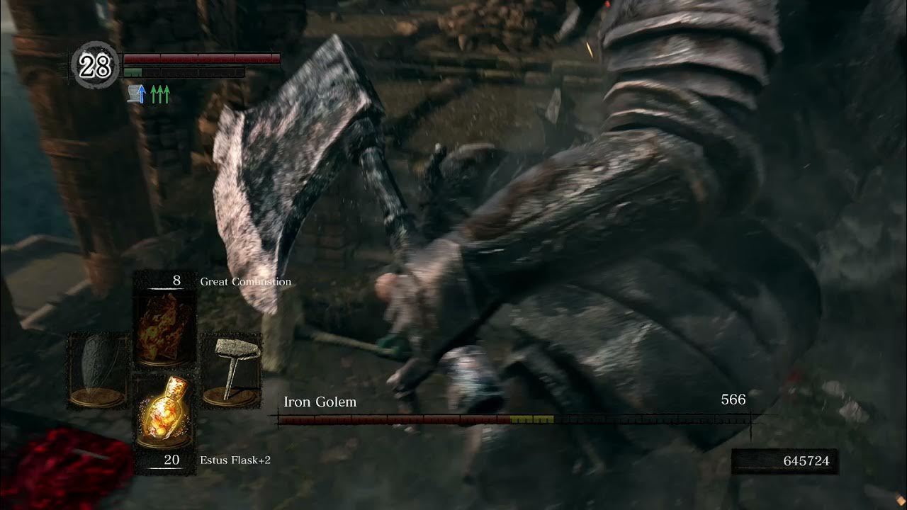 DS1 Iron Golem SL1 w/ Giant Blacksmith Hammer YouTube