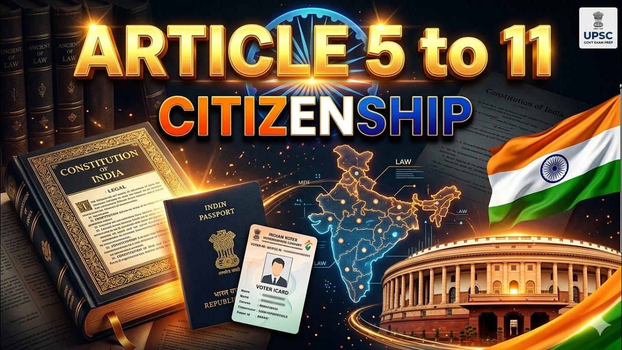 ARTICLE 5,6,7,8,9,10,11 OF #INDIAN #CONSTITUTION