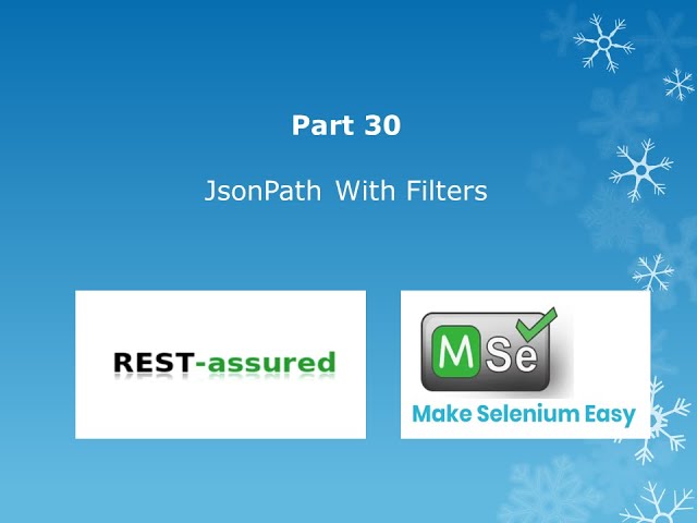 30. JSON Path With Filters In Rest Assured - find{} and findAll{} - YouTube