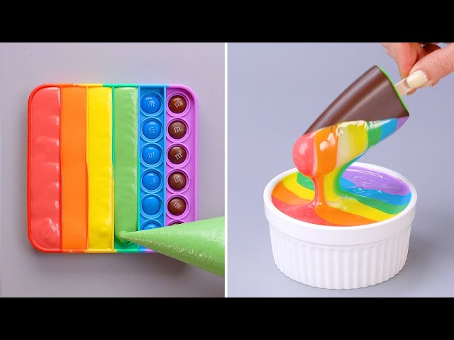 Top Amazing Rainbow Cake Decorating Recipes For All the Rainbow Cake Lovers | Perfect Colorful Cake class=