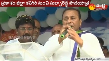 YSRCP EX MP Mekapati  Speech || YV Subba reddy Padayatra for Veligonda Project