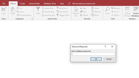 Setting and Removing Password from an Ms Access Database.