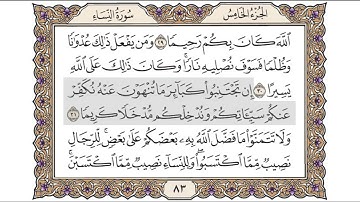 القرآن الكريم الصفحة ( 83 ) للشيخ محمد أيوب رحمه الله تعالى