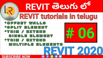 Revit Tutorials In Telugu || Offset, Split, Trim Or Extend Elements || Cls 06 || By LORA Softwares