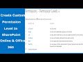 sharepoint permissions office 365 - Custom SharePoint Permission level