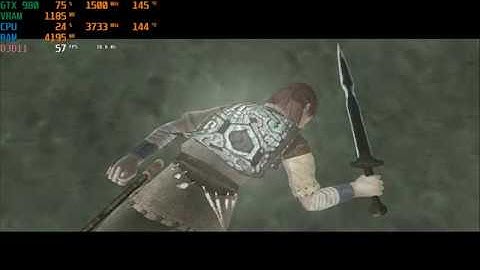 Shadow Of The Colossus | PlayStation 2 | PCSX2 1.5 | 6X Native Upscale | RivaTuner | First Colossus