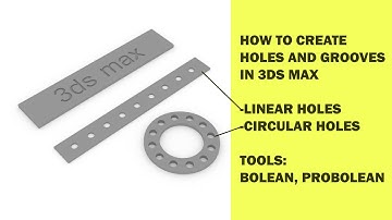 How to create holes and grooves in 3ds max | Modeling 102