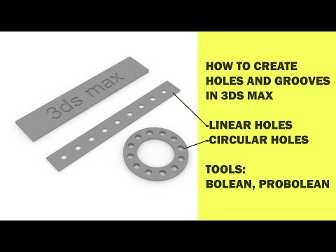 How to create holes and grooves in 3ds max | Modeling 102