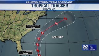 High surf and rip currents as Hurricane Erin makes drives up the coast