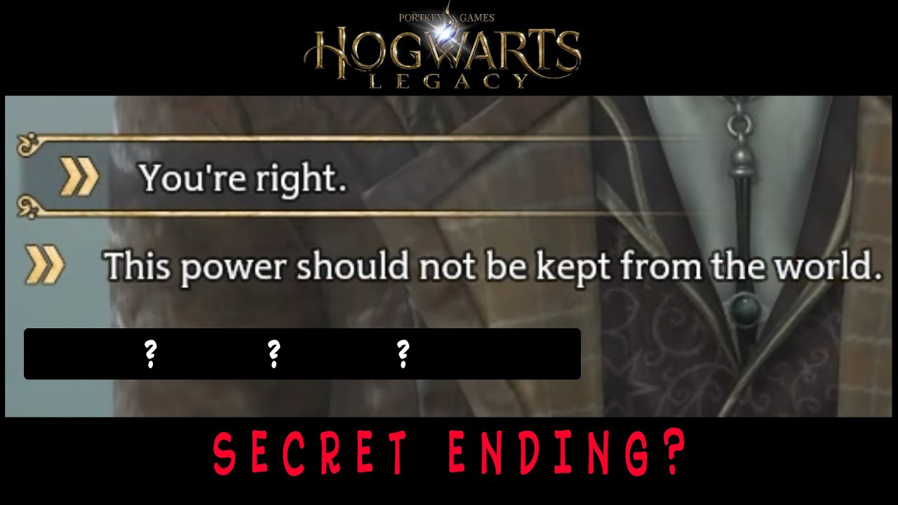 Hogwarts Legacy - Secret Ending [SPOILERS] - YouTube