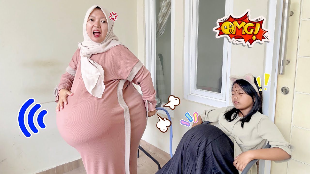 KAGET!! PERUT REVINA BUNCIT 😲 TIUP PERUT PAKE GAS AJAIB 💨 Part 2