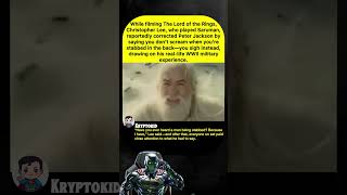 While filming The Lord of the Rings, Christopher Lee, who played Saruman,