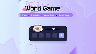 Cats Word Game Widget for StreamElements | Interactive Twitch Chat Game | Guess Words & Unscramble