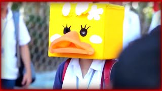 Girl Wears Box To School Everyday To Hide Her Ugliness From Everyone