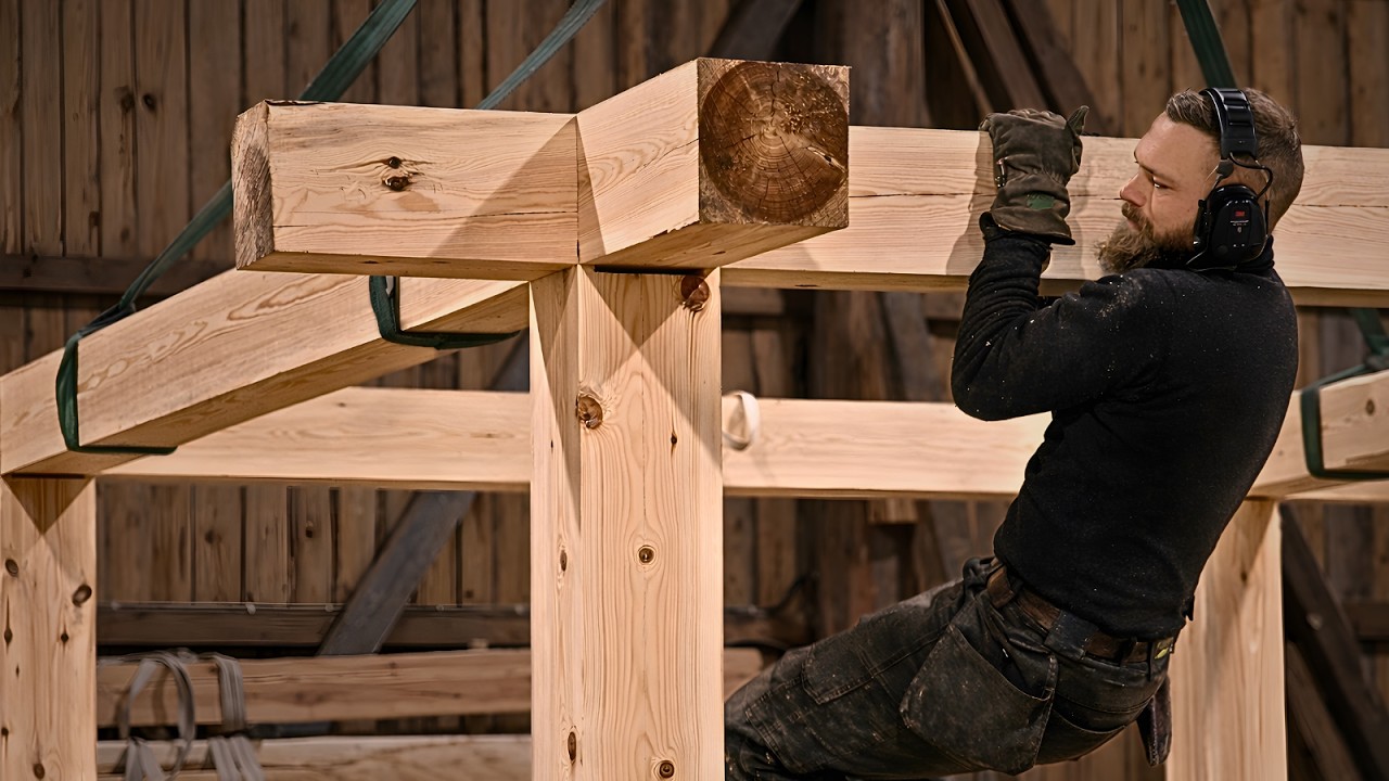 Raising the timber frame