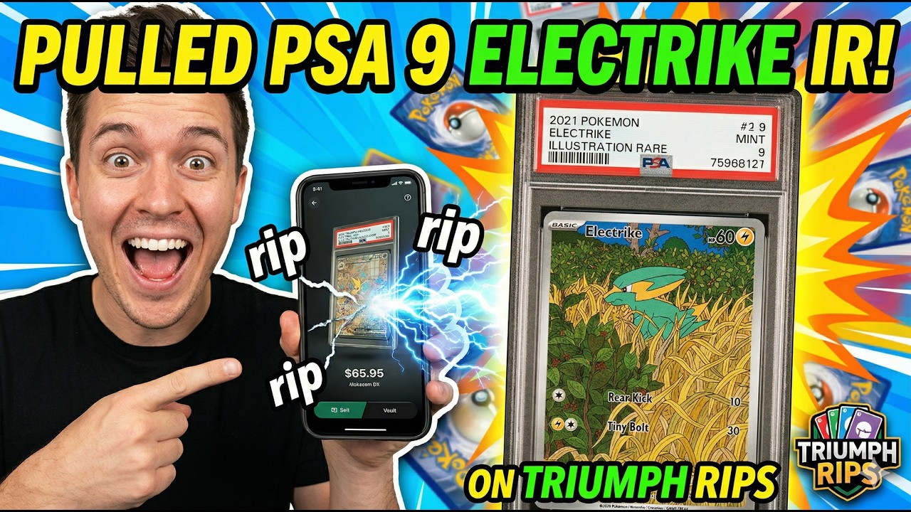 Triump Rips Triumph Rips App Opening: Pulling a PSA 9 Electrike Illustration Rare ...