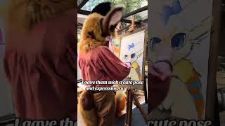 Drawing Cleff LIVE at NFC! #furry #fursuit #timelapse #furries #cosplay #art #short
