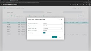 Business Central short: Reverse a transaction (GL entries) on different date and document number