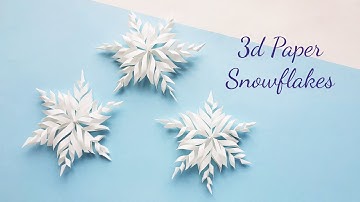 How to Make 3d Paper Snowflakes / DIY 3d Snowflakes / Easy Christmas Decoration Idea