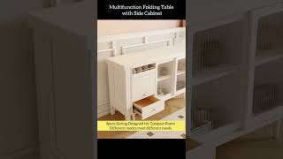 Multifunction Folding Table with Side Cabinet #multifunctionalfurniture #furniture #interiordesign