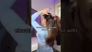 Elevate your ponytail with this hack #ponytail #hairhack