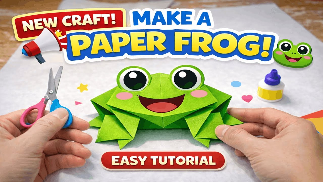 How to Make Paper Frog 🐸| Jumping Frog Craft | Kids DIY