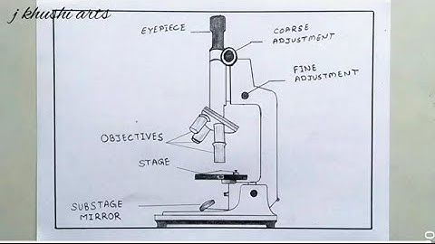 How to draw compound of Microscope easily - step by step