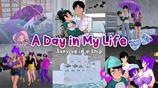 A Day in My Life 😈💜 K-POP DEMON HUNTER Heavy Rain 🌧️ || Sakura School Simulator  screenshot 2