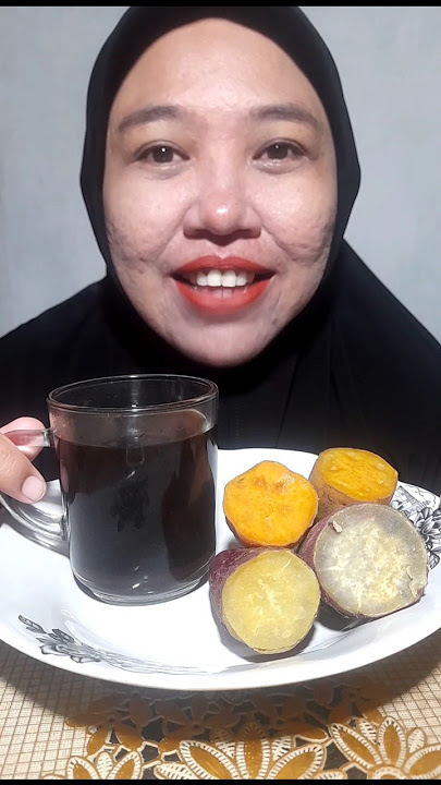 Sarapan ubi rebus sama kopi dukun #mukbang #makan #sarapan