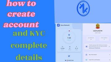 How to create an account in Zyna network and update about kyc complete explanation in this video 