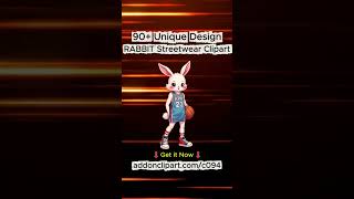 Rabbit Streetwear PNG Clipart Bundle | Hip-Hop Animal Art