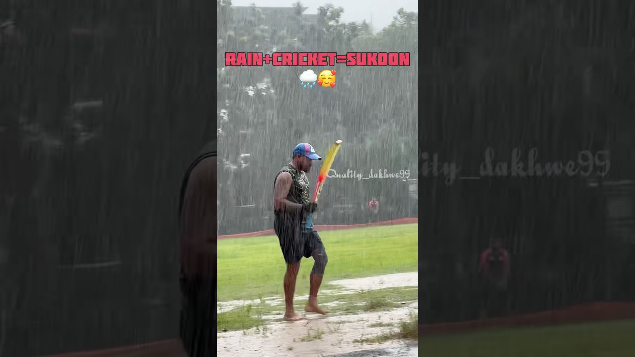 Rain+cricket=sukoon 🏏 🌧️🥰 