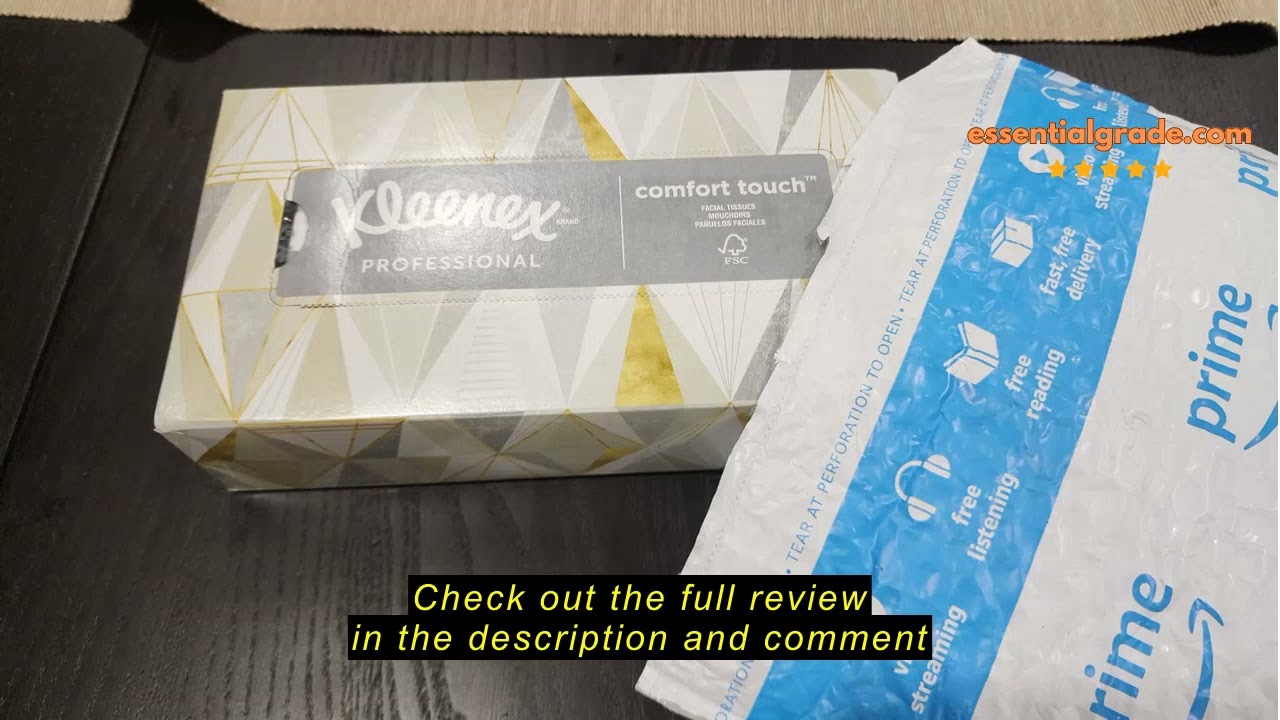 Review Kimberly-Clark Kleenex 21606BX White Facial Tissue, 2-Ply, White, Pop-Up Box (Box of 125 Tiss