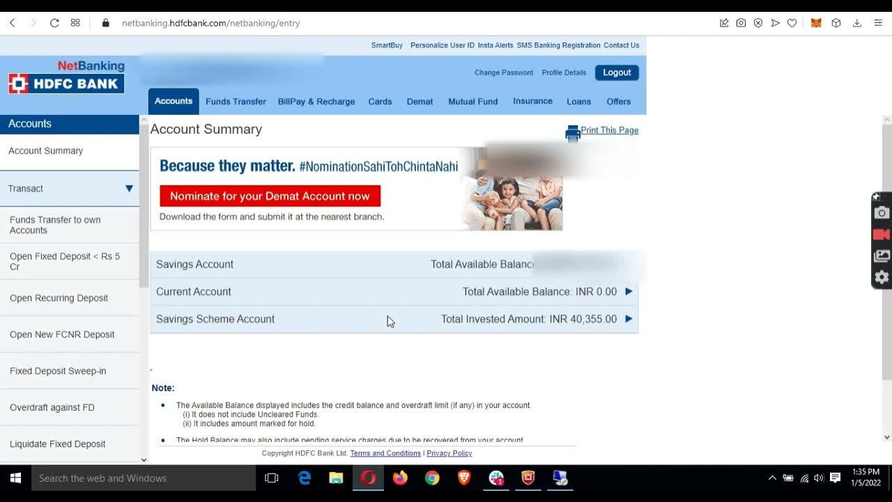 How To Open Net Banking In Hdfc