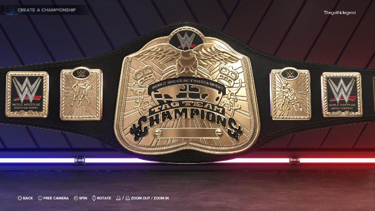 WWE 2K23: Custom Titles - Undisputed WWE Tag Team Championships - YouTube