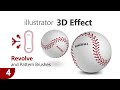 3d revolve illustrator with pattern brush-Lesson 4