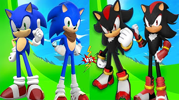 Sonic the Hedgehog vs Shadow the Hedgehog in Sonic Dash vs Sonic Boom - All Characters Unlocked