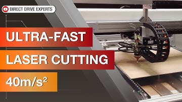 Laser cutting machine for wood. Application with linear electric motor stages.