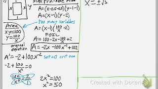 Math 161 : 4.7 #7 (Calculus Tutorial : Optimization)