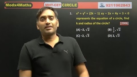 "MHT CET 2026 Maths | CIRCLE Previous Year Questions Solved | Part-1"