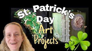 St Patrick s Day Junk Journal Shamrock Beaded Jewelry
