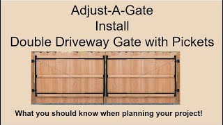 DIY Double Driveway Gate Install using Adjust-A-Gate Frame