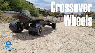 Raptor 2 Electric Skateboard | Crossover wheels - Installation & Off Road Test